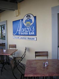 Alonzo's on the docks below A & B Lobster Hosue