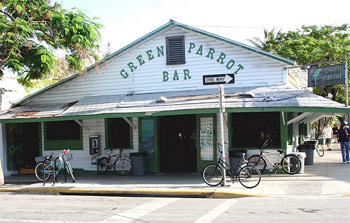 The famous Green Parrot bar on the corner of Whitehead St and Southard St