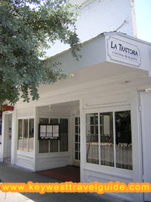 On Duval Street, the classic italian restaurant La Trattoria