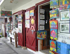 Affordable, island-inspired art can be found at Red Door Gallery on Caroline Street.