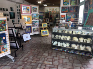 Inside the 7 Artists gallery in Key West