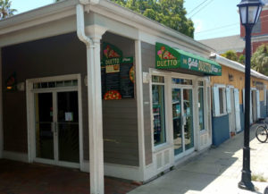 Storefront of Duetto Pizza & Gelato, located on Greene Street near Duval Street