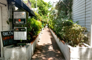 Alley off Duval Street where OnlyWood is located