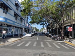 Looking up Southard Street from Duval Street