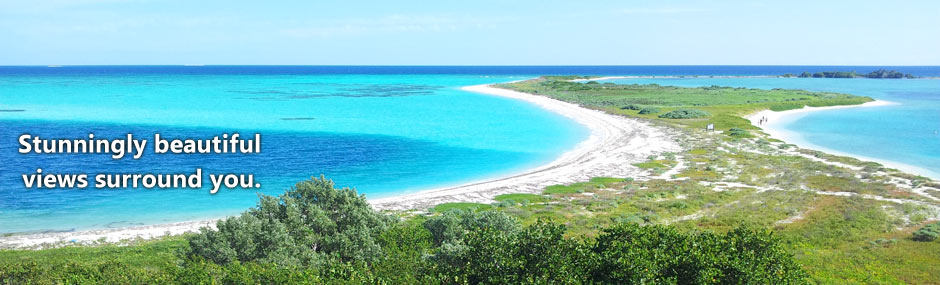 View of Bush Key, an important bird rookery