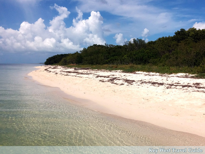 Deserted island beach in the backcountry of Key West