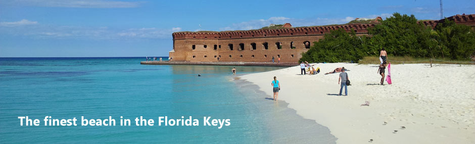 Fort Jefferson and the magnificent soft sand beach