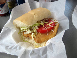 Our favorite fish sandwich in Key West, from B.O.'s Fish Wagon