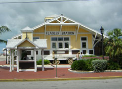 The historic Flagler Station building, where the train arrived in Key West