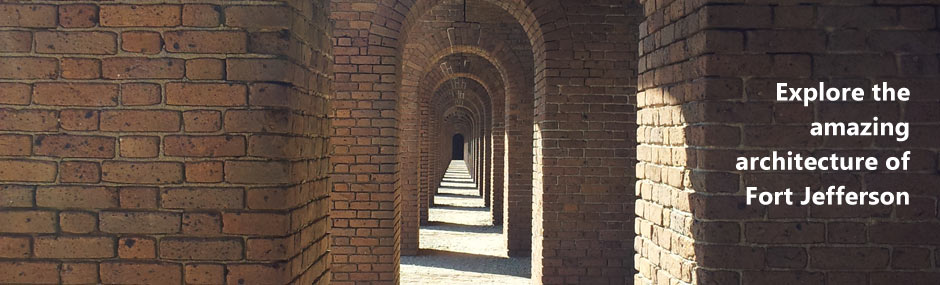 Archways of the brick fort provide dramatic photographs