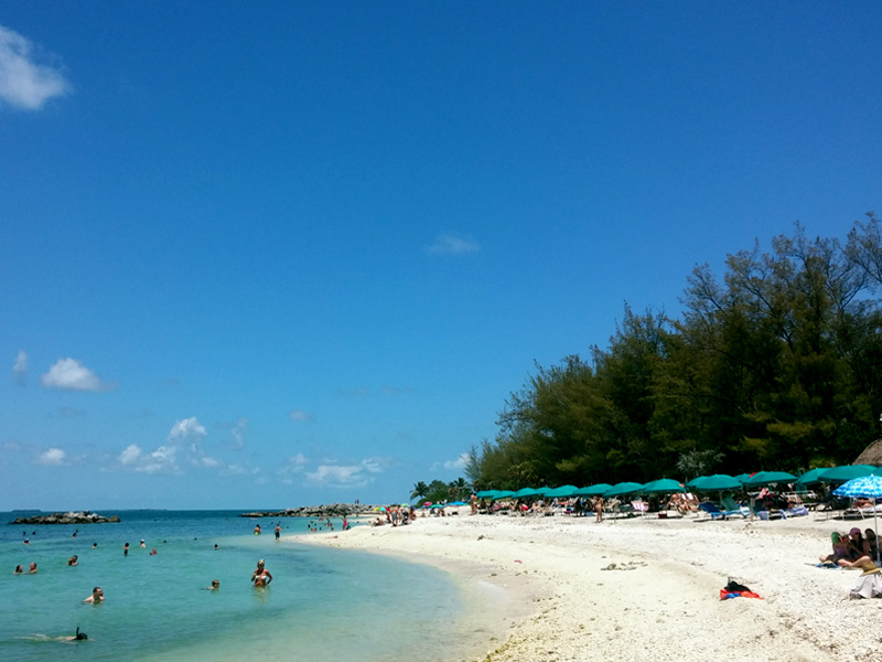 Fort Zach in Key West, with its blue-green water and swimmers