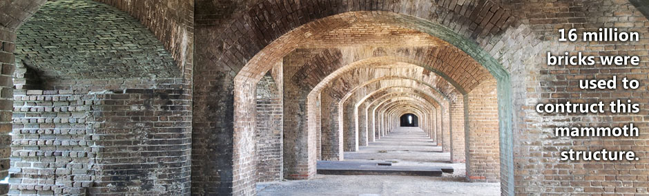 Amazing architecture of Fort Jefferson, constructed with 16 million bricks