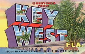 Vintage postcard image - Greetings from Key West