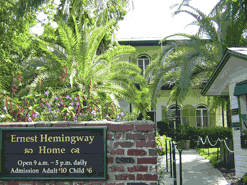 Front entrance of the former home of Ernest Hemingway, the author