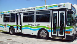 Key West city buses are air-conditioned, accessible, and can even carry a few bikes.