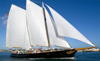 The magnificent Schooner America, under full sail