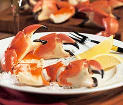 Stone crab claws, a local delicacy