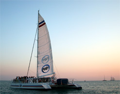 Sunset concert cruise on the water as the sun sets in Key West