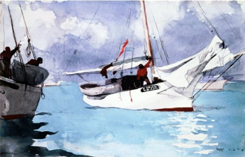 Winslow Homer’s painting “Fishing Boats, Key West”